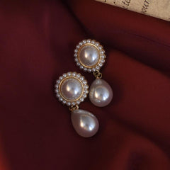 Vintage Faux Pearl Earrings Sweet Party Jewelry
