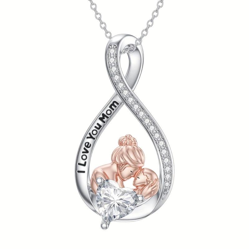 Rhinestone Pendant Necklace for Mother - Birthday Gift