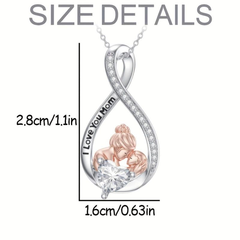 Rhinestone Pendant Necklace for Mother - Birthday Gift