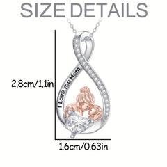 Rhinestone Pendant Necklace for Mother - Birthday Gift