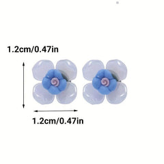 S925 Silvery Needle French Retro Earrings