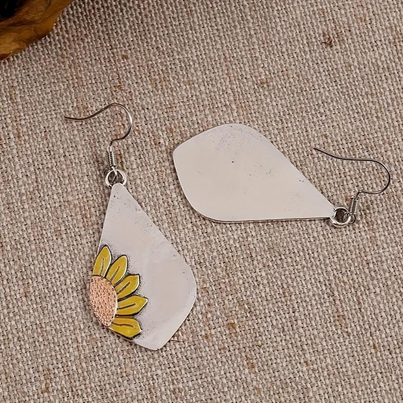 Bohemian Style Sunflower Flower Earrings for Women's Party
