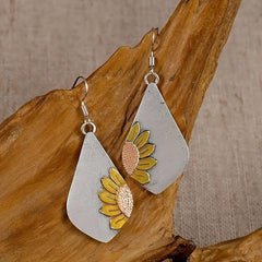 Bohemian Style Sunflower Flower Earrings for Women's Party