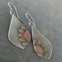 Bohemian Style Sunflower Flower Earrings for Women's Party