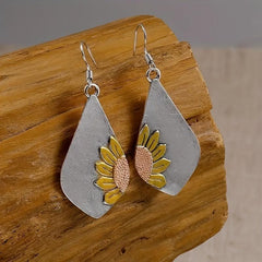 Bohemian Style Sunflower Flower Earrings for Women's Party