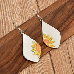 Bohemian Style Sunflower Flower Earrings for Women's Party