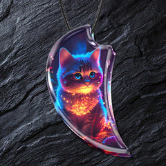 Creative Animal Cat Resin Pendant Necklace Anniversary Party Toy Gift