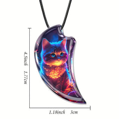 Creative Animal Cat Resin Pendant Necklace Anniversary Party Toy Gift