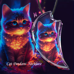 Creative Animal Cat Resin Pendant Necklace Anniversary Party Toy Gift