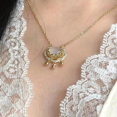 Peace Lock Necklace for Girlfriend, Niche Clavicle Chain