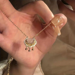 Peace Lock Necklace for Girlfriend, Niche Clavicle Chain