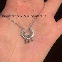 Peace Lock Necklace for Girlfriend, Niche Clavicle Chain