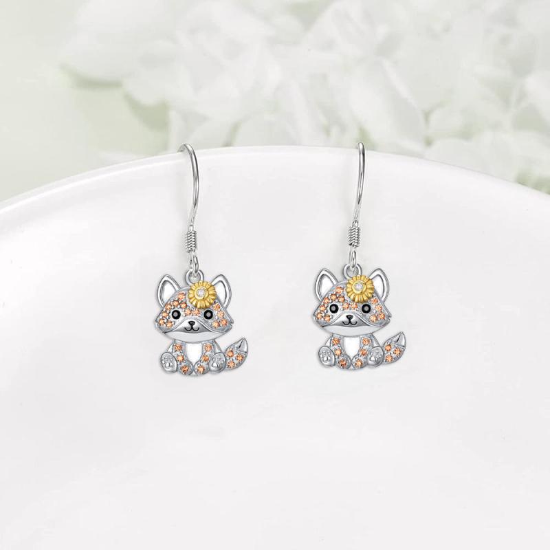 Fox Earrings Cute Cartoon Style for Women Girls