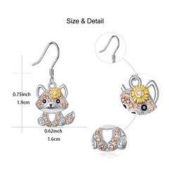 Fox Earrings Cute Cartoon Style for Women Girls