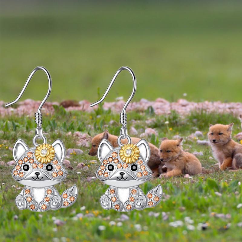 Fox Earrings Cute Cartoon Style for Women Girls