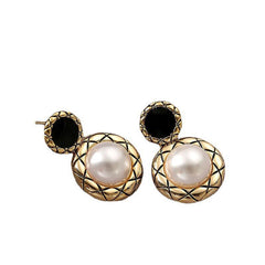 Retro Golden Fragrant Wind Earrings Tide