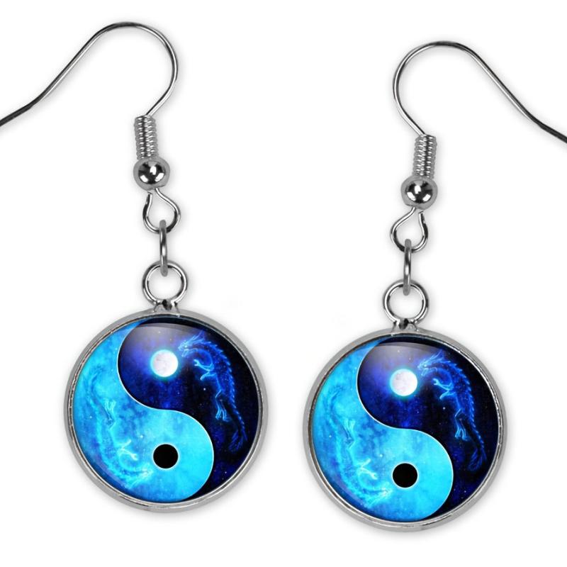 Yin And Yang Dragon Resin Necklace Set