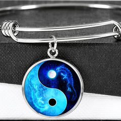 Yin And Yang Dragon Resin Necklace Set