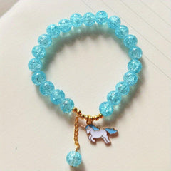 Crystal Bracelet Female Pendant Clear Glass Hand String