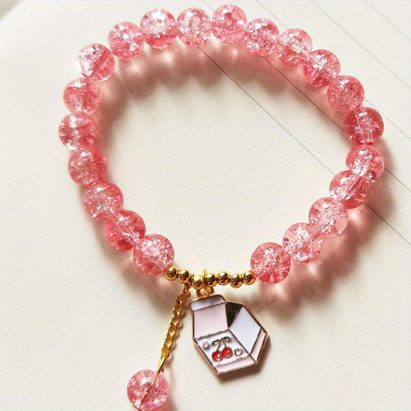 Crystal Bracelet Female Pendant Clear Glass Hand String
