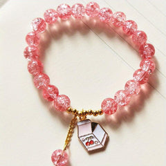 Crystal Bracelet Female Pendant Clear Glass Hand String