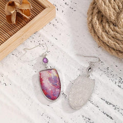 Red Yellow Lace Up Irregular Style Women's Earrings