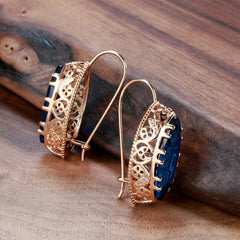 Heart Shaped Zircon Earrings, Alloy Inlaid Ear Clips