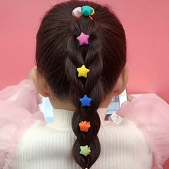 10pcs Star Shaped Hair Ties for Baby Girls