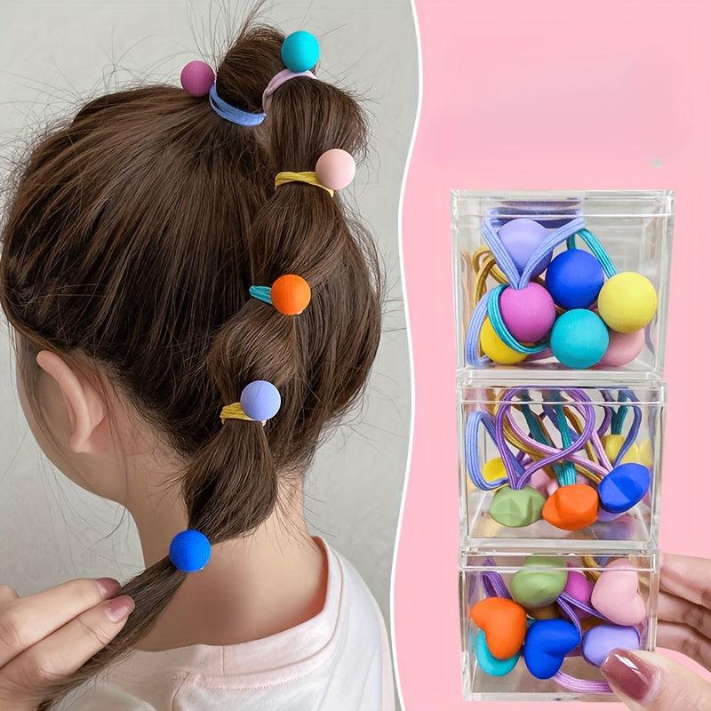 10pcs Star Shaped Hair Ties for Baby Girls