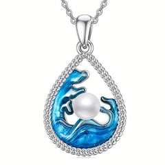 Vintage Teardrop Pendant Alloy Necklace Toy For Kids