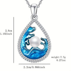 Vintage Teardrop Pendant Alloy Necklace Toy For Kids