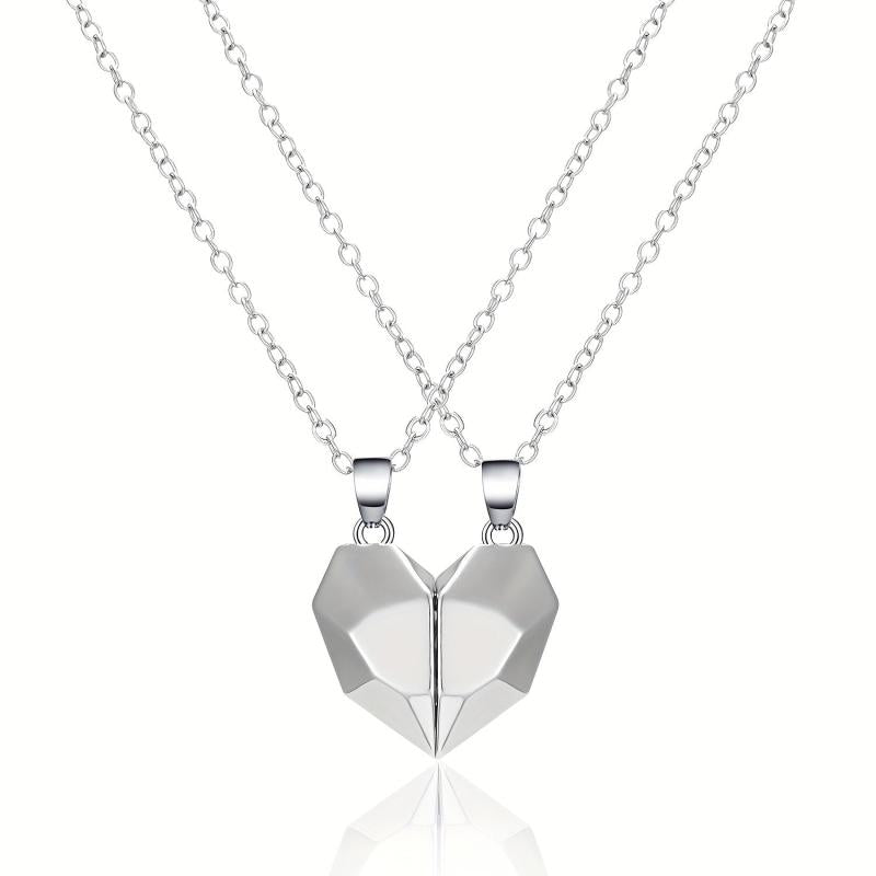 2pcs Magnetic Necklaces Glossy Couple Magnetic Love Necklace