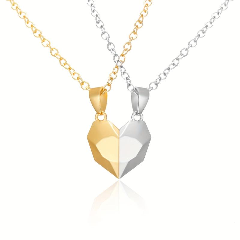 2pcs Magnetic Necklaces Glossy Couple Magnetic Love Necklace