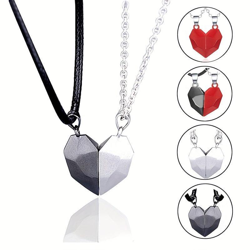 2pcs Magnetic Necklaces Glossy Couple Magnetic Love Necklace