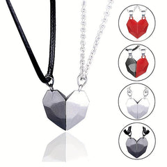 2pcs Magnetic Necklaces Glossy Couple Magnetic Love Necklace