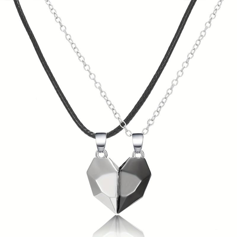 2pcs Magnetic Necklaces Glossy Couple Magnetic Love Necklace