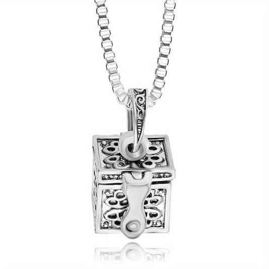 Vintage Flower Urn Necklace For Ashes Memorial Locket Pendant Keepsake