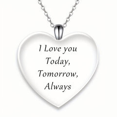 Love Crystal Rose Pattern Pendant Necklace For Children