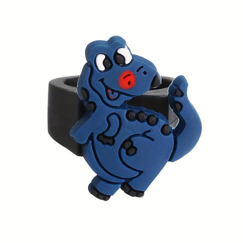 6pcs Dinosaur Rings Eco friendly Toy Rings Girl Jewelry