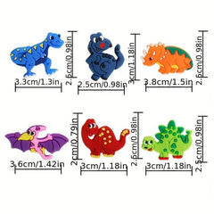 6pcs Dinosaur Rings Eco friendly Toy Rings Girl Jewelry
