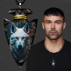 Creative Wolf Necklace for Boys Men Holiday Anniversary Christmas