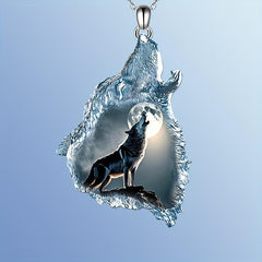 Animal Wolf Head Pendant Necklace Party Gift Decoration