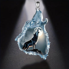 Animal Wolf Head Pendant Necklace Party Gift Decoration