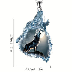 Animal Wolf Head Pendant Necklace Party Gift Decoration