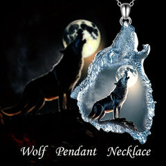 Animal Wolf Head Pendant Necklace Party Gift Decoration