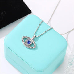 Big Eye Pendant Plated Crystal Alloy Necklace Halloween Christmas Gift