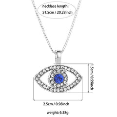 Big Eye Pendant Plated Crystal Alloy Necklace Halloween Christmas Gift