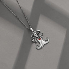 Halloween Witch Shape Pendant Necklace Hip Hop Magic Ghost Pendant