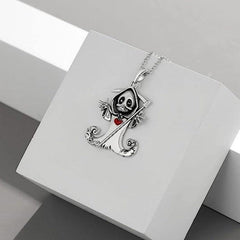 Halloween Witch Shape Pendant Necklace Hip Hop Magic Ghost Pendant