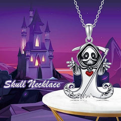 Halloween Witch Shape Pendant Necklace Hip Hop Magic Ghost Pendant